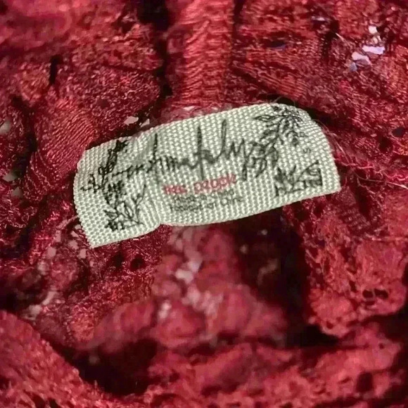 Free People Day & Night Lace Bodysuit Berry Wine Size Small - Picture 3 of 3